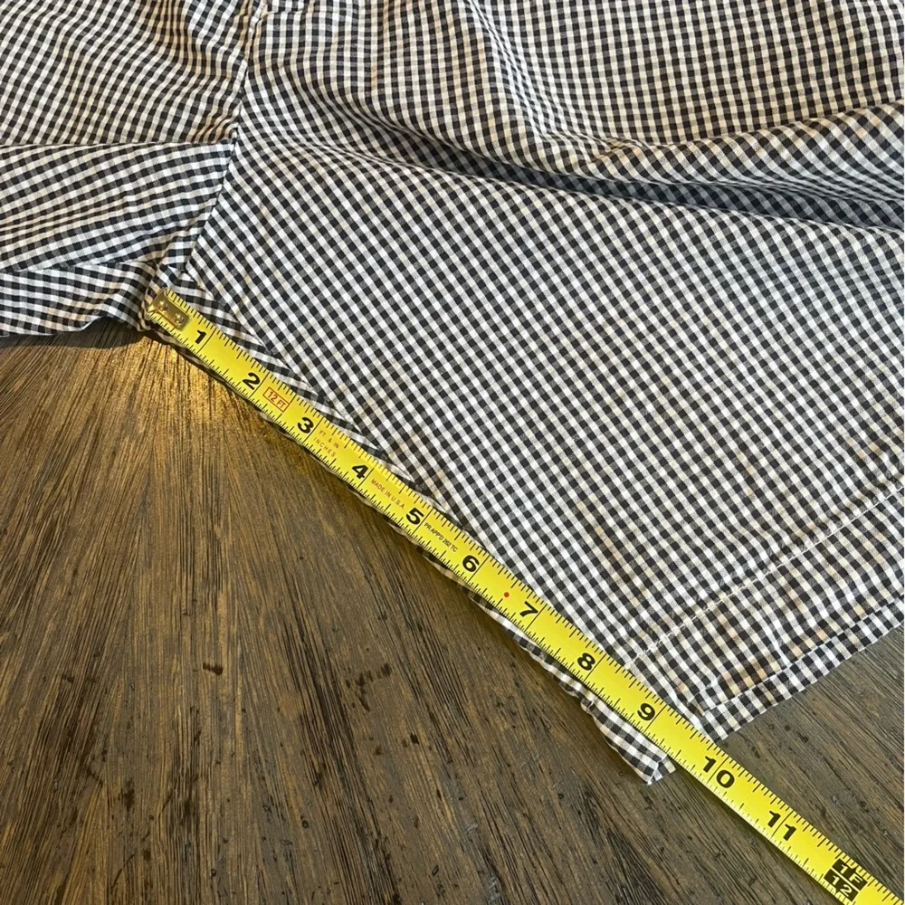 Vintage Lacoste Men’s Seersucker Gingham Checkered Shorts Black White Size 36‎
